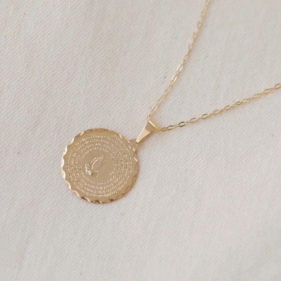 Our Father Prayer Necklace | 18k Gold Filled - Picture 5 of 9